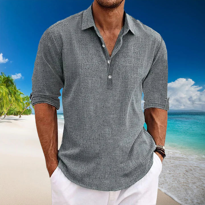 Tyler™ | Casual Linen Long Sleeve Shirt